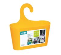 stardis Cesta de ducha universal con ganchos para colgar, estantería de baño, utensilio para baño, cocina, taller, cesta colgante de plástico, color amarillo ámbar