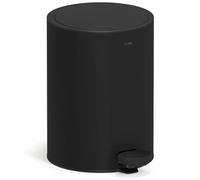 stardis Cubo de basura con pedal de 3 litros de acero inoxidable mate con cierre suave y tapa abatible, silencioso, cubo interior, cubo de basura, cubo de baño, negro