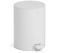 stardis Cubo de basura de 3 litros con pedal de acero inoxidable mate, cierre suave, tapa abatible, silencioso, cubo interior, papelera de basura, balde de baño, gris pálido