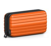 stardis Neceser de aseo rígido para mujer y hombre, en forma de maleta, impermeable, con aspecto de maleta, para mujeres, hombres, niños, Naranja vibrante, Neceser