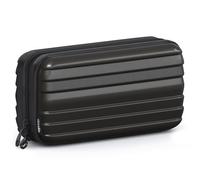 stardis Neceser de Aseo rígido para Mujer y Hombre, en Forma de Maleta, Impermeable, con Aspecto de Maleta, para Mujeres, Hombres, niños, Negro Intenso, Neceser