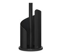stardis Portarrollos de cocina de diseño de acero inoxidable mate, altura 30 cm, diámetro de 15 cm, portarrollos de papel para rollo de cocina, soporte de pie (Pure Black)