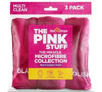 Stardrops The Pink Stuff Miracle - Juego de 3 paños de microfibra | 3 paños de microfibra reutilizables y lavables a máquina para limpiar, quitar el polvo, frotar y pulir