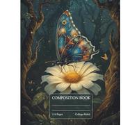 Stardust Wings: Composition Notebook for Students | College Ruled Paper | Journal for Notes, Dreams, and Stargazing | Celestial Moth Botanical Illustration | Gift for Creatives & Scholars