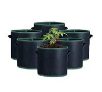 Stareal 6 Paquetes 10L Bolsas De Cultivo De Hortalizas, Bolsas De Cultivo De Hortalizas para Respirar Macetas De Plantas No Tejidas, con Manijas para Envases De Cultivo De Hortalizas/Flores