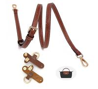 starfa lab Correa de cuero de repuesto para mini bolsa Longchamp, color marrón, ajustable, sin perforación, para bolsos cruzados, bolso de hombro, bolso con kit de conversión de asa, 39.4-47.2