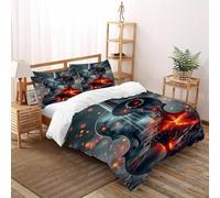 Starfire - Juego de ropa de cama con temática de guitarra y funda de edredón de microfibra, funda de edredón universal para todas las estaciones, funda de almohada doble (200 x 200 cm)