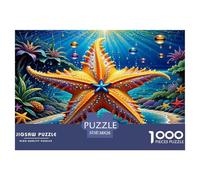 Starfish Dessin animé Puzzle Desafíos Divertidos Decoración Familiar 1000 Piezas Fantasy Starfish Rompecabezas Imposible Juguetes Desafiantes para Adultos 38x26cm/1000pcs