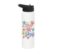 Starfish Not All Stars Are in the Sky Beach Coastal Ocean Stainless Steel Insulated Water Bottle