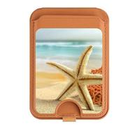 Starfish on The Beach - Soporte magnético para tarjetas para iPhone 16, 15, 14, 13 Pro Max, multicolor