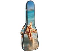 Starfish on The Sand Beach in Sea Water - Funda acolchada para ukelele de concierto de 23 pulgadas, impermeable y duradera, Multicolor 03, 25.9x9x3.1in/66x23x8cm, Organizador de bolsas