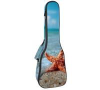 Starfish on The Sand Beach in Sea Water - Funda acolchada para ukelele de concierto de 23 pulgadas, impermeable y duradera, Multicolor 02, 25.9x9x3.1in/66x23x8cm, Organizador de bolsas