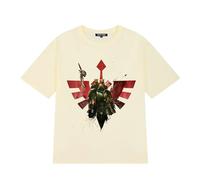 Starforged Angron Daemon Primarch Khorne Warhammer 40K Chaos Space Marines Camiseta Ropa, Crema, X-Large
