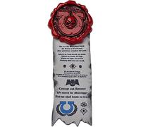 Starforged Purity Seals Adepta Sororitas Grey Knights Ultramarines Broche Colgante Warhammer 40K, 144mm*40mm, Cuero, Sin piedra preciosa