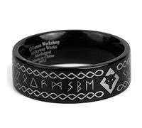 Starforged Warhammer 40K Orks & Fenrisian Wolves Leagues of Votann - Anillo de aleación para hombre, 9, Metal, No es una piedra preciosa