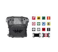 Starforged Warhammer 40K Space Marins Death Angel Tatical Mochila para hombre, accesorios de moda, Versión mejorada (incluye juego de parches), 230*250*110mm, Mochilas de viaje