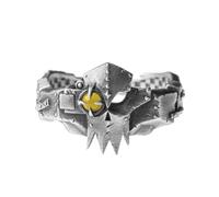 Starforged Warhammer - Anillo de 40 K con diseño de piel verde de Gork y Mork, Orkz, plata, accesorios de joyería, Metal, Sin piedras preciosas