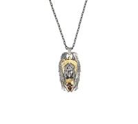 Starforged Warhammer - Colgante conmemorativo de 30 quilates con diseño de ángeles de sangre de Horus Herejía Sanguinius, joyería de moda para hombre, 43.5mm *22.5mm, Plata esterlina, Sin piedra
