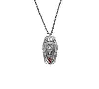 Starforged Warhammer - Colgante conmemorativo de 30 quilates con diseño de ángeles de sangre de Horus Herejía Sanguinius, joyería de moda para hombre, 43.5mm *22.5mm, Plata esterlina, Sin piedra