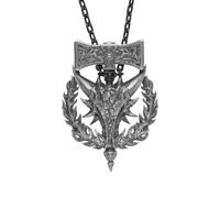 Starforged Warhammer - Collar con colgante de salamandras del amanecer de 40 quilates para hombre, Plata esterlina, No es una piedra preciosa