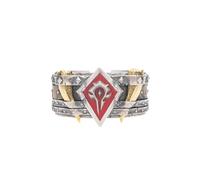Starforged World of Warcraft Anillo de la Horda para hombre, joyería de moda oficial autorizada, HK SIZE 21, Metal, Sin piedra preciosa