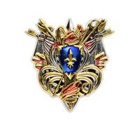 Starforged World of Warships - Broche de metal con diseño de periféricos del juego, Acero aleado, No es una piedra preciosa