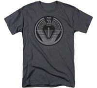 Stargate SG1 Team Badge T Shirt Sci-Fi TV Alien Show tee New Charcoal Dark Grey
