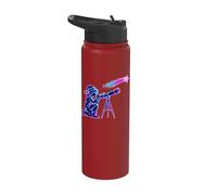 Stargazer Boy Christmas Telescope Space Stainless Steel Insulated Water Bottle