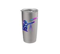 Stargazer Boy Christmas Telescope Space Vaso térmico de acero inoxidable de doble pared