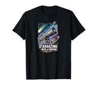 Stargazing with a Purpose Telescope Space Astronomy Design Camiseta