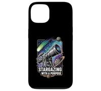 Stargazing with a Purpose Telescope Space Astronomy Design Carcasa para iPhone 13