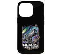 Stargazing with a Purpose Telescope Space Astronomy Design Carcasa para iPhone 13 Pro