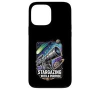 Stargazing with a Purpose Telescope Space Astronomy Design Carcasa para iPhone 13 Pro MAX