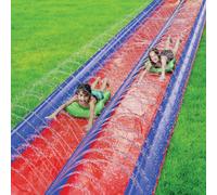 Stargo 2 persona deslizamiento del patio trasero DIVERSE ENCENDIDO y deslizamiento - 25 pies x 6 pies Tabon con rociador y tablas corporales inflable