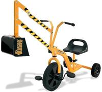 stargo Kids Excavator Excavadora de Arena Triciclo con Pedales, Manillar, Cuchara y Rueda Giratoria, Juguete de Construcción Montable para Niño Pequeño