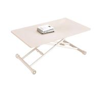 STARHMLUX Mesa Centro Elevable y Extensible - Mesa Centro con Ruedas Marco de Acero al Carbono Diseño Plegable Adecuado para Espacios Pequeños White 39.3 * 23.6 * 27.9in