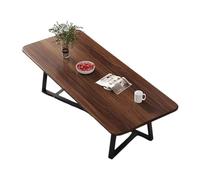 STARHMLUX Mesa Centro Madera - Mesa Cuadrada Modernas Marco de Acero al Carbono con Estructura en Forma de L Adecuado para Sala de Estar y Oficina Walnut 47.2 * 23.6 * 17.7in