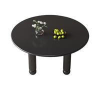 STARHMLUX Mesa Centro Madera - Mesas Centro Redondas Marco de Madera Maciza Base EsféRica para Sala de Estar y Salón Black 31.5 * 31.5 * 15.7in