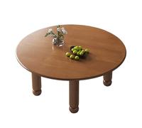 STARHMLUX Mesa Centro Madera - Mesas Centro Redondas Marco de Madera Maciza Base EsféRica para Sala de Estar y Salón Walnut 31.5 * 31.5 * 15.7in