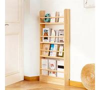 STARHMLUX Montessori Estantería Libros, Estantería de Pared, Ahorro de Espacio/fácil de Montar, Organizador Libros de Madera, para Oficina, Salón, Estudio Natural Wood Color 4F-70cm