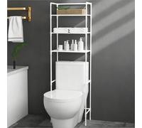 STARHMLUX Mueble sobre Inodoro Impermeable, Estanteria Baño Encima WC con 2 Estante, Muebles para Baño Ahorra Espacio para Cuarto de Baño White A
