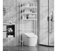STARHMLUX Mueble sobre Inodoro Impermeable, Estanteria Baño Encima WC con 2 Estante, Muebles para Baño Ahorra Espacio para Cuarto de Baño White B