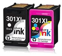 starink 301 XL, para HP 301XL Cartuchos de Tinta Negro y Tricolor, Pack de 2, Tinta Impresora para HP 301 para HP DeskJet 2540 1050 3050 1000 para HP OfficeJet 4632 2620 4630 para HP Envy 4500 5530