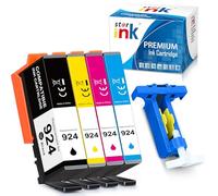 Starink 924 - Cartuchos de tinta compatibles con HP 924 924e, no con chip para HP OfficeJet Pro 8120, OfficeJet Pro 8122e 8132e 8124e 8132e 8135e 8134e 8125e, negro, cian, magenta y amarillo