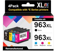 Starink 963XL Cartuchos de Tinta Remanufacturado Compatibles con Cartuchos HP 963 XL Multipack para HP Officejet Pro 9010 9010e 9012 9012e 9014 9014e 9015e 9019 9020 9020e 9022 9022e 9025e,Pack de 4