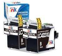 starink LC422XL Cartucho de Tinta Negra para Brother LC422XL LC-422XLBK LC-422BK LC422 XL para Brother MFC-J5340DW, MFC-J5345DW, MFC-J5740DW, MFC-J6540DW, MFC-J6940DW, 2 Unidades