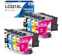 Starink LC521XL Compatible con Cartucho Brother LC521 XL DCP-J1360dw J1260w
