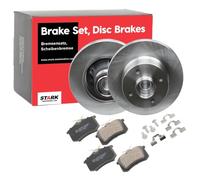 STARK SKBK-10991164 Juego para eje Kit de discos de freno y pastillas Trasero con accesorios con cojinete rueda Compatible con PEUGEOT 208 I Hatchback CA, CC