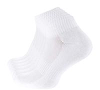 STARK SOUL 6 pares de calcetines deportivos para hombre y mujer, calcetines deportivos para correr y calcetines funcionales con suela de rizo, calcetines cortos, Blanco, 43-46