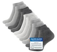 STARK SOUL Calcetines para Zapatillas, 10 Pares-Grises, 43-46 para Hombre